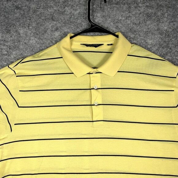Ralph Lauren Polo Shirt Adult Extra‎ Large XL Yellow Black Stripes Golf Mens - Picture 3 of 9
